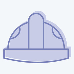Icon Helmat. related to Industry symbol. two tone style. design editable