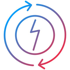 Renewable Energy Line Icon Style