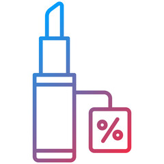Lipstick Sale Line Icon Style