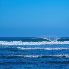 wave breaking on the beach