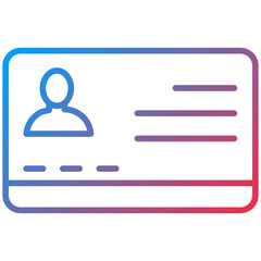 Member Card Line Icon Style