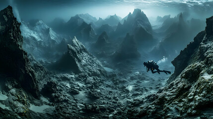 Enigmatic Underwater Mountains: A Diver's Journey into a Submerged World
