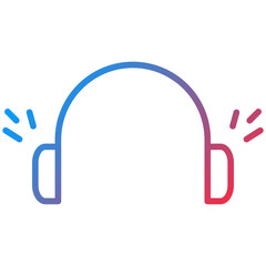 Earmuffs Line Icon Style