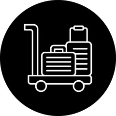 Luggage cart Icon