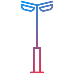 Street Lights Line Icon Style