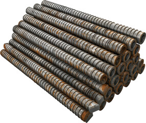 Stacked steel reinforcement bars