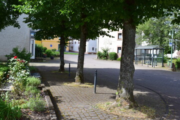 village avenue in the Eifel during summer