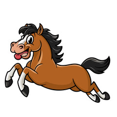 Funny horse cartoon vector illustration

