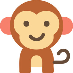 A cute brown monkey