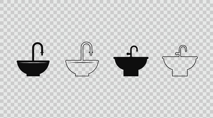 Toilet bowl on transparent background