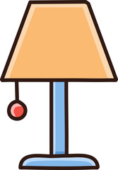 table lamp on white background