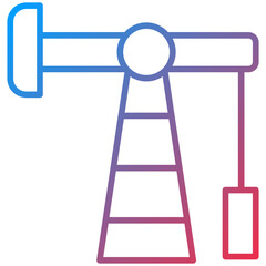 Oil Pump Line Icon Style
