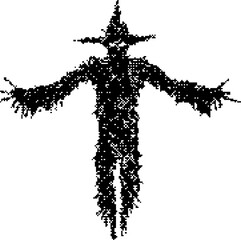 Dark Aesthetic Dithering Element