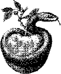 Dark Aesthetic Dithering Element