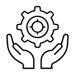 hand holding gear