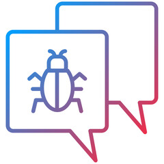 Chat Virus Line Icon Style