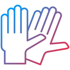 Gloves Line Icon Style