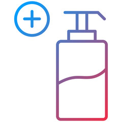 Hand Sanitizer Line Icon Style