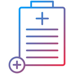 Obraz premium Medical Report Line Icon Style