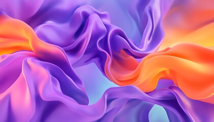 Obraz premium Colorful flowing fabric with gradients of various artistic hues and shades