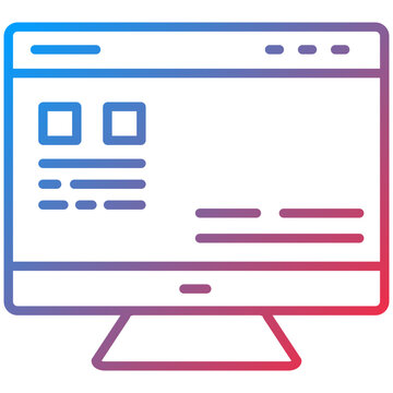 Website Coding Line Icon Style