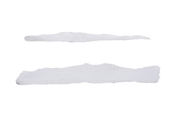 set of torn or ripped white paper isolated on transparent png background,realistic torn paper edges