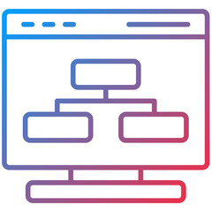 Website Structure Line Icon Style