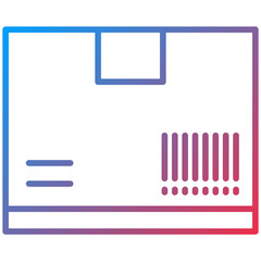 Package Barcode Line Icon Style