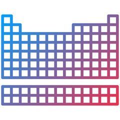 Periodic Table Line Icon Style