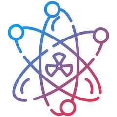Nuclear Line Icon Style