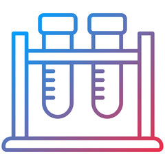 Test Tube Stand Line Icon Style