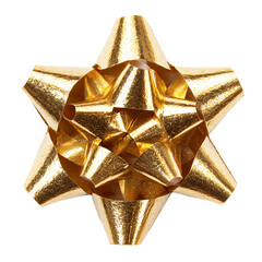 golden gift ribbon bow