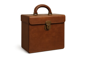 Elegant Brown Leather Briefcase for Professional Use and Travel