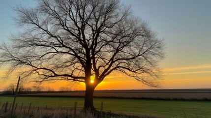 Sunset Tree Glow