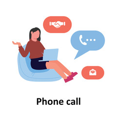 Phone call  Vector illustration which can easily modify or edit