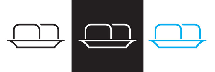 Dairy and milk products. Vector for websites, mobile interfaces, presentations, banner, visual branding etc. Vector illustration. isolated on white and black background. EPS 10