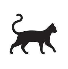 black cat silhouette vector icon