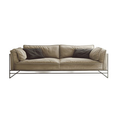 Fototapeta premium Microfiber Sofa on white background 