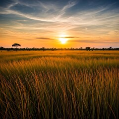 Fototapeta premium Togolese Savannah at Sunset