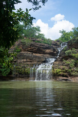 Fototapeta premium The Pandav Falls is a waterfall in the Panna district in the Indian state of Madhya Pradesh