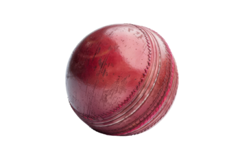 The Heartbeat of Cricket: Exploring the Cricket Ball Isolated On White Background.