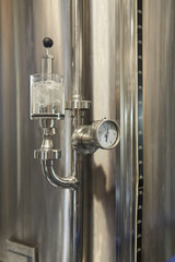 Brewery Tank with Pressure Gauge and Sight Glass
