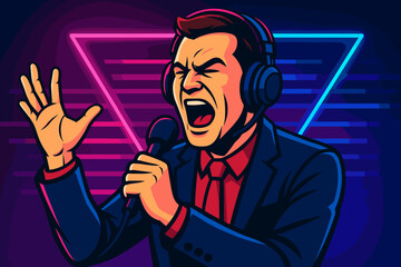 The scene of the broadcast is flat and captures the energy, competition, and vibe of gaming