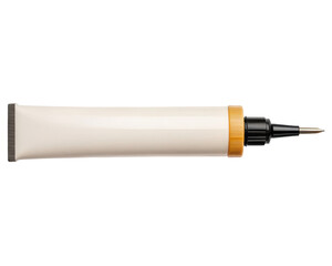 A tube of cream or paste with a precision applicator tip on a transparent background