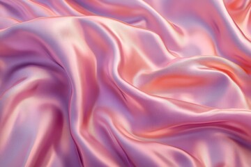 Obraz premium A close-up view of a flowing, soft pink silk fabric.