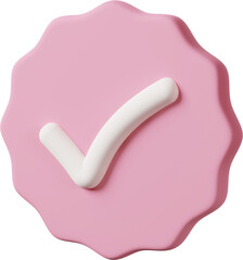 check mark side view pink