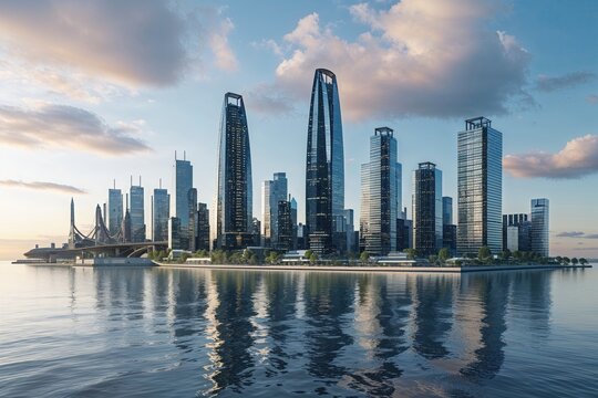 Next Generation Urban Skyline Integrating Tidal Energy and Smart Infrastructure Solutions