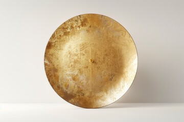 Stunning Golden Halo Timepiece Isolated On White Background.