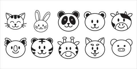  Animal Face Line
