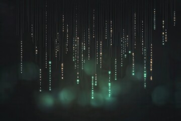 Digital rain streaks